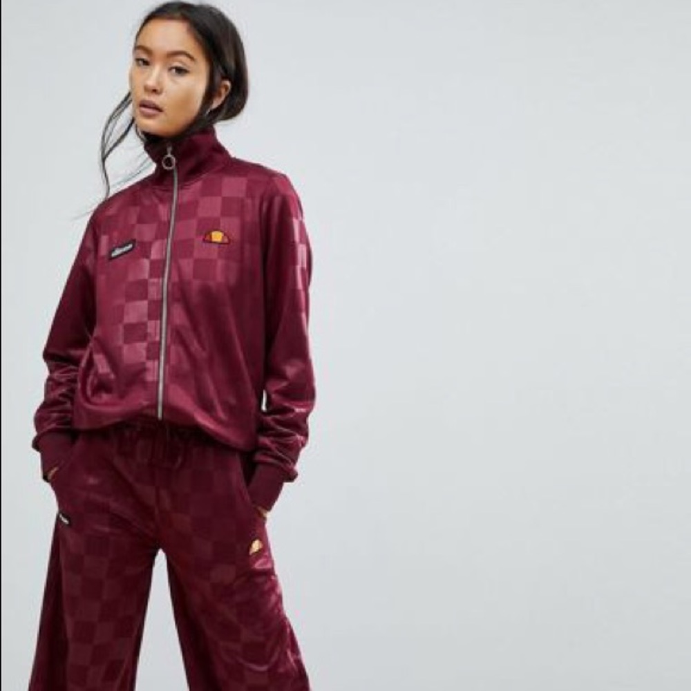 Ellesse Tracksuit Top in Checkerboard UK6 | US 4